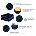 thumbnail image 6 of Unique Bargains Flannel Fleece Blanket Soft Wide Hemmed King Navy Blue, 6 of 8