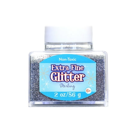 UPC: 0804551873447 | Extra Fine Glitter sterling  2 oz.  stackable jar (pack of 4)