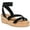 Black, variant on Anne Klein Womens Alyson Ankle Strap Slingback Wedge Sandals