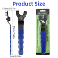 thumbnail image 2 of Llave ajustable para amoladora angular universal, llave de pasador ajustable de 10-52 mm con agarre recubierto de plástico antideslizante para amoladoras angulares, longitud total 19 cm (azul negro), 2 of 8