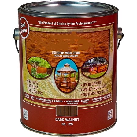 EnjinZZ 125 1-Gallon Can Dark Walnut Exterior Wood Stain and Sealer