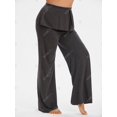 thumbnail image 3 of Pantalones de Pierna Ancha Volantes Talla Extra Rosegal Pantalones de talla grande, 3 of 5