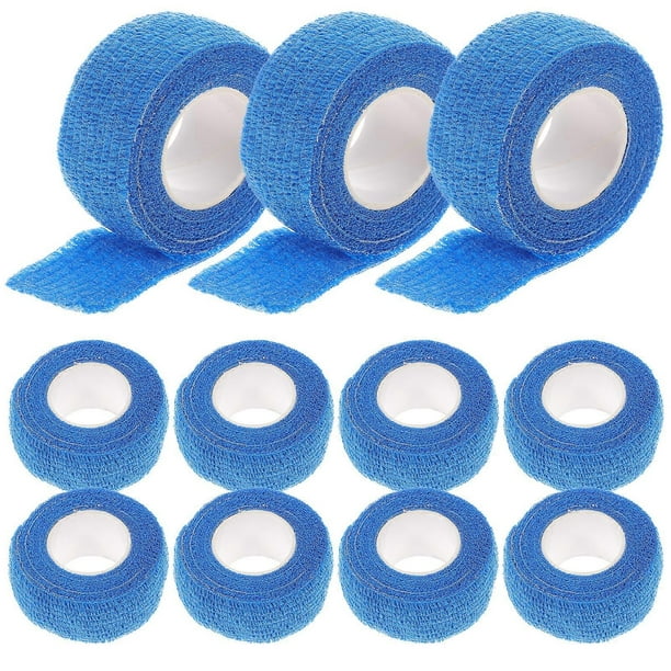 12 roll Medical Cohesive Bandages Self Adherent Wrap Tape Stretch Athletic Strong Elastic First Aid Tape(Blue)