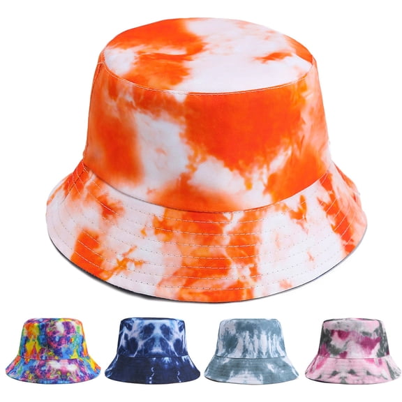 Helii Women Reversible Printed Bucket Hat, Foldable Wide Brim Sun UV Protection Fisherman Hat, Lightweight Travel Outdoor Beach Cap