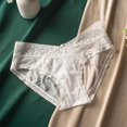 thumbnail image 5 of Puntoco Ropa interior para mujer, bragas, sexy, transpirable, fina, transparente, de malla, con encaje, cintura media, sin costuras ni marcas, 5 of 5