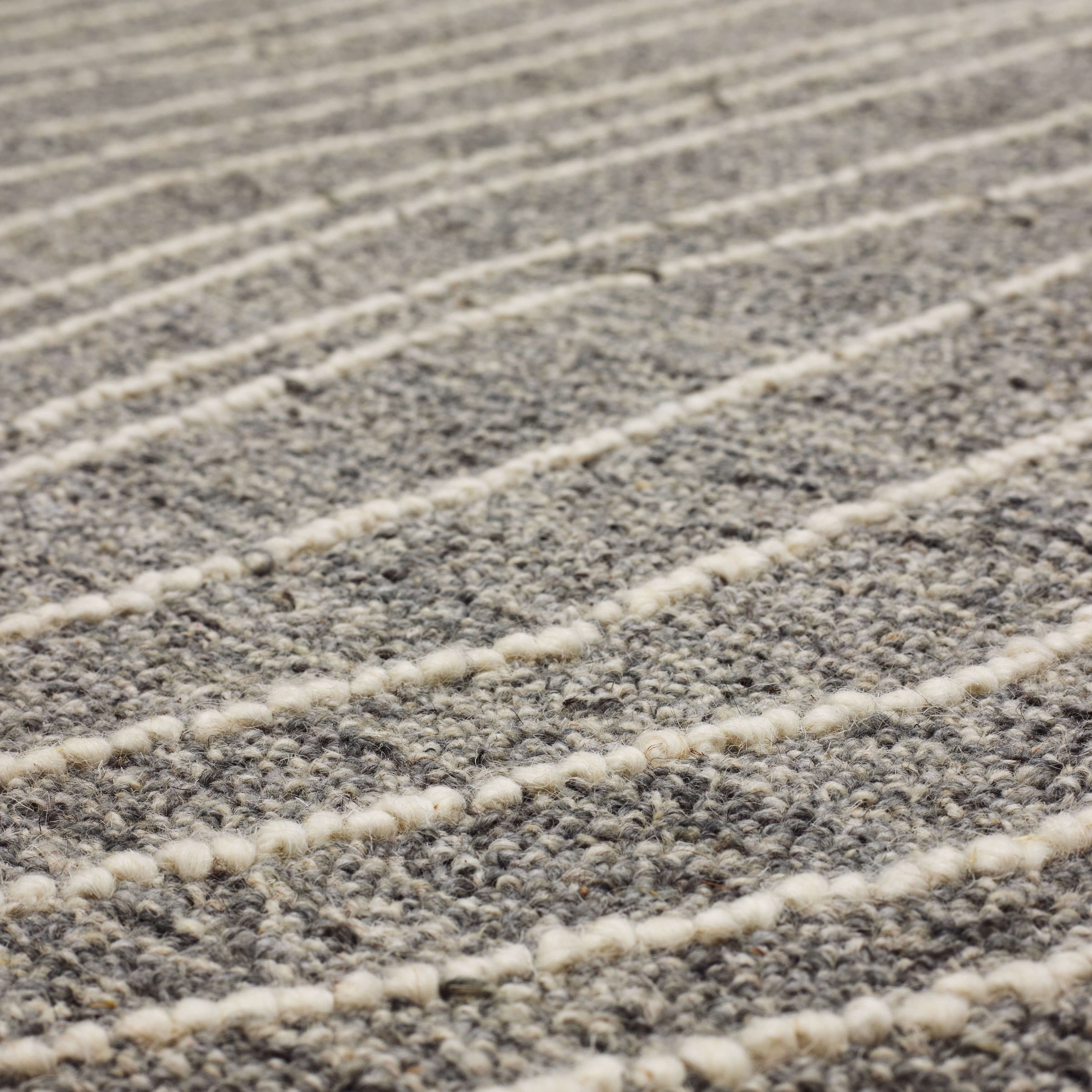 Mainstays Wool Lines Plush Indoor Fade Resistant Tufted Area Rug, Grey, 8' x 10'