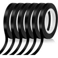 Dry Erase Line Tape, 6Pack, Black Thin Stripes, SelfAdhesive for