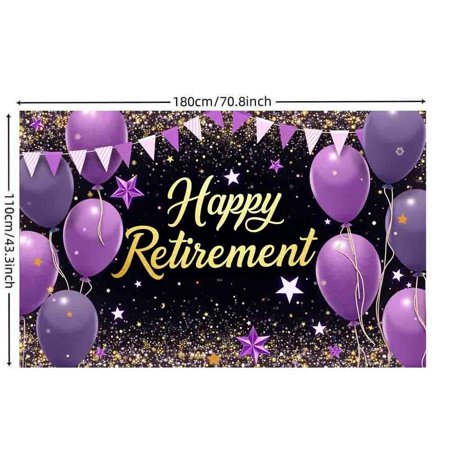 Retirement party decoration, oversized fabric retirement logo banner photo booth background for retirement party gifts