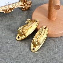 RENACLIPY Curtain Tieback Hooks Swan Golden 1 Pair