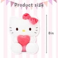 thumbnail image 2 of Cojín de felpa COAQAC Kawaii con forma de corazón de 20 cm para niños, color rosa, 2 of 2