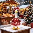 thumbnail image 3 of Porch Goose Christmas Dress Set, Cloth Red Outfit with Reindeer Antlers, Soft Fabric Easy On-off Design, for 23in Yard Statue Front Door Holiday Decor, 3 of 4