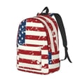 thumbnail image 2 of Daiia Vintage American Flag Vintage Canvas Backpack for Men and Women ,Hiking Backpack,Travel Laptop Bag for School,Large Capacity Backpack-Medium, 2 of 8