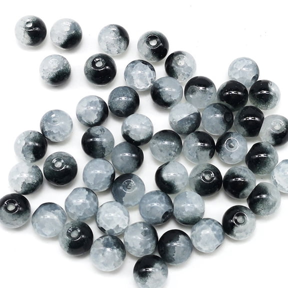 A pack of colored glass cracked jade beads 8mm in various colors for various DIY - style2