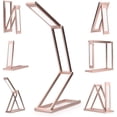 thumbnail image 4 of Lámpara de escritorio LED plegable - Luz de mesa USB portátil plegable con 3 configuraciones de brillo - Para el hogar, lectura, estudio, trabajo, viajes - Oro rosa, 4 of 5