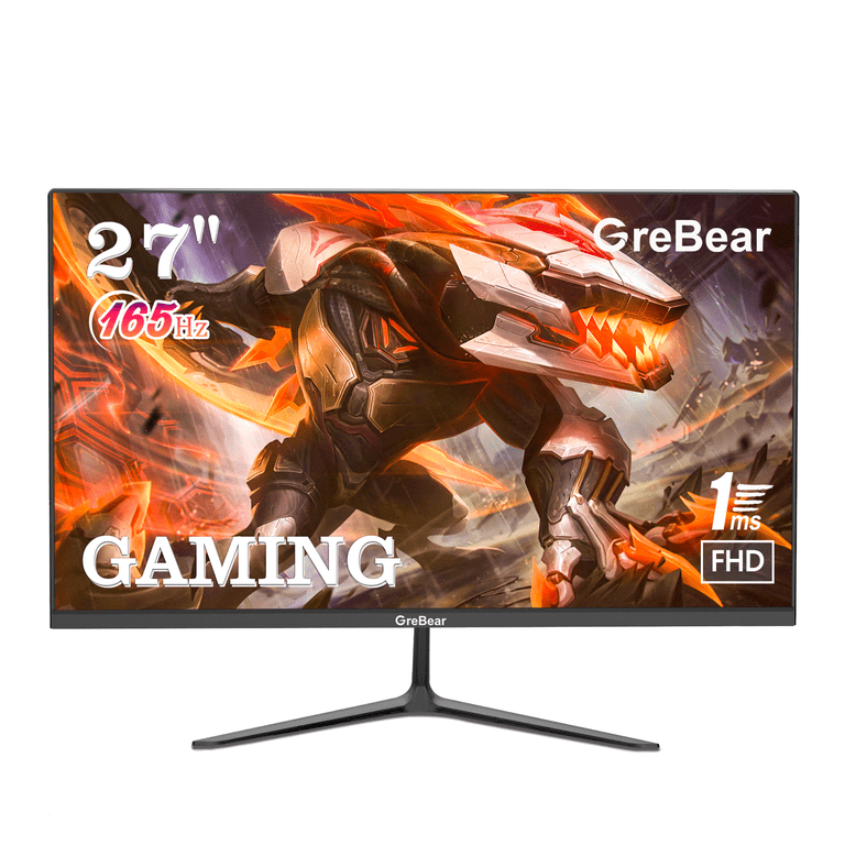 Grebear Gaming Monitor 27 Inch 165Hz 1ms PC Gaming Computer