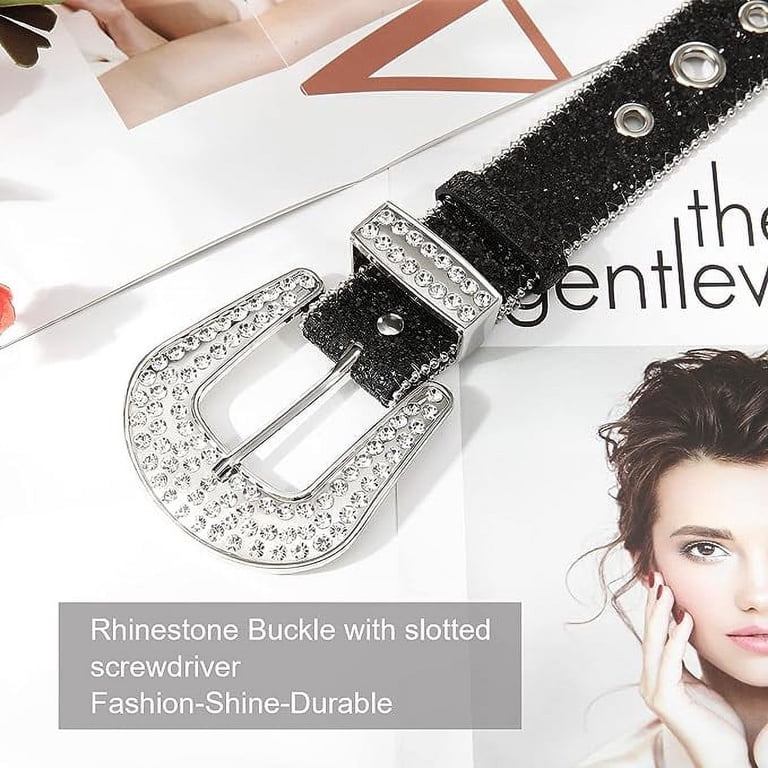 9152 Rhinestone Belt For Men Women, Vintage Cowgirl Diamond Bling Belts Rhinestone Belt for Men Women, Vintage Cowgirl Sequin  main image 4