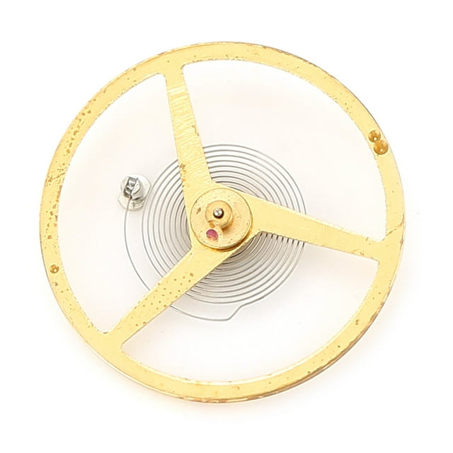 Accessoires de Réparation de Mouvement de Montre, Roue d'Équilibre Dorée avec Boîte en Plastique pour Horlogers pour Réparateurs de Montres