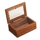 thumbnail image 2 of Caja de almacenamiento de madera con tapa transparente, contenedor multiusos, rectangular, resistente y portátil. S, 2 of 9