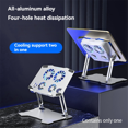 thumbnail image 2 of Laptop Cooling Pad Adjustable Aluminum Stand Portable Laptop Holder for All Tablets, 2 of 8