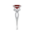 thumbnail image 3 of ANGARA Lab Grown 1.25 Ct Oval Ruby Butterfly Engagement Ring for Women in 14K White Gold (Size-8x6mm) | July Birthstone, Birthday, Anniversary, Jewelry Gift for Women | Lab-Grown Ruby Ring, 3 of 8