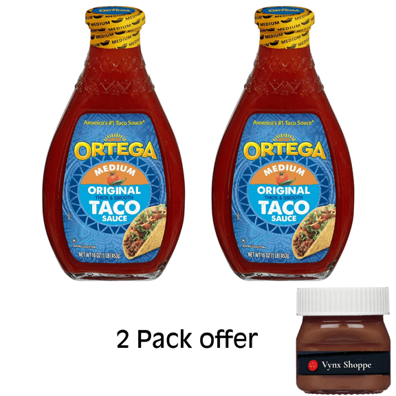 Ortega Original Thick and Smooth Medium Taco and Enchilada Chili Sauce, Kosher, 16 oz Jar