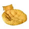 thumbnail image 2 of Cojín grueso para silla tipo huevo con reposacabezas, alfombrilla para silla de jardín, multiusos, diámetro de 41 pulgadas, accesorios para patio y Amarillo, 2 of 7