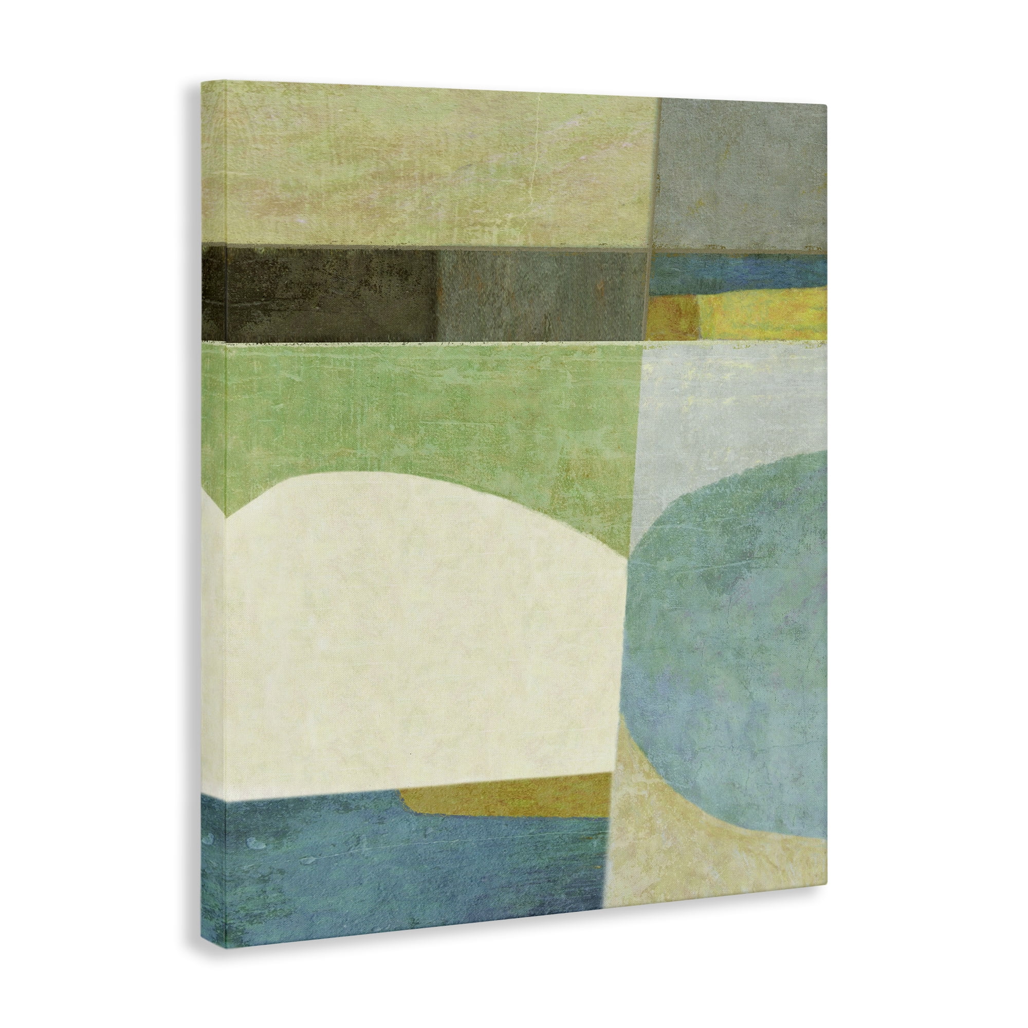 Stupell Industries Subtle Shapes Collage Abstract Painting Gallery Wrapped Canvas Art Print Wall Art, 36 x 48