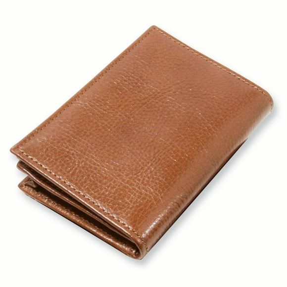Cognac Brown Leather Smart Card Case Wallet