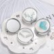 thumbnail image 2 of Round Metal Pill Box Pack with 3 Small Size Compartments for Travel and, 2 of 5