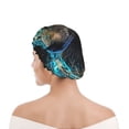 thumbnail image 6 of Gaeub Artistic Light Dot Wolf、 Shower Caps for Women Men,Double Waterproof Layers Bathing Hat,Elastic and Reusable Bath Caps, 6 of 7