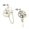 thumbnail image 4 of 2 Pendientes Steampunk Asimétricos Colgantes Para Los Oídos, Dijes Para Club De Bodas Tipo 1, 4 of 8