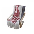 thumbnail image 4 of Saying Soft Flannel Fleece Blanket, Grunge I Love Pizza Lettering with Heart Shape and Rubber Stamp Food Theme, Cozy Plush for Indoor and Outdoor Use, 50" x 60", Vermilion and White, by Ambesonne, 4 of 6
