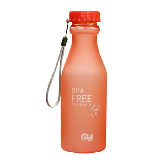 Tunhigl 16oz Outdoor Sports Travel Water Bottle - Portable, Leak-proof, with Strap for Gym, Yoga, Office & School Use Red