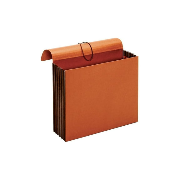 Pendaflex Reinforced 5.25" Expanding Wallet with Flap & Cord Closure Letter Size Brown 10/Box