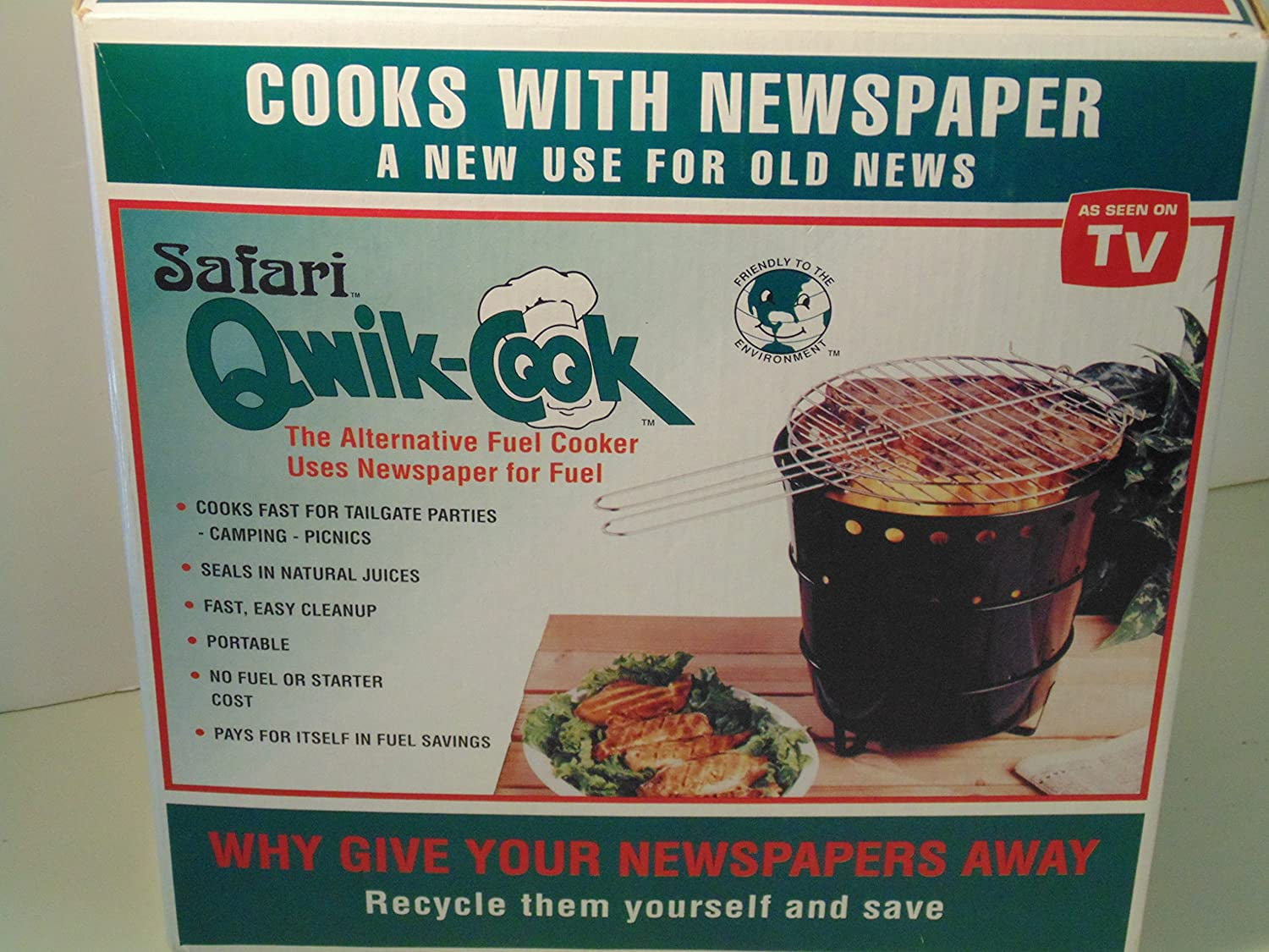 QwikCook Alternative Fuel Cooker Uses Newspaper for Fuel "As Seen on