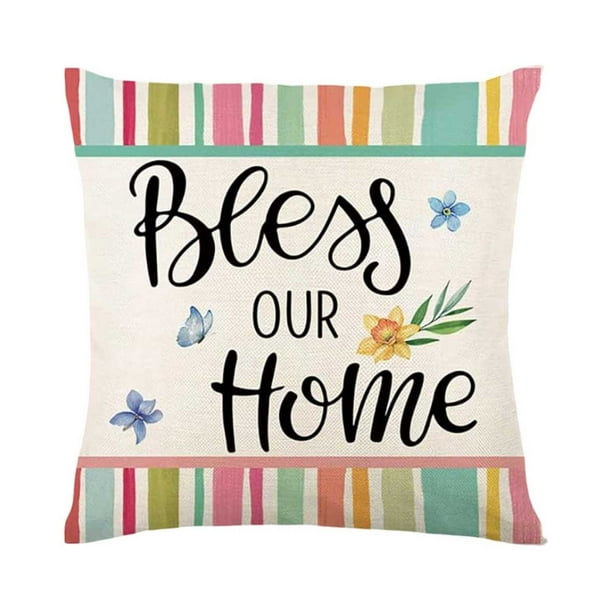 Fundas De Cojín Con Estampado Floral Para Sofá, Primavera/Verano, Adecuadas Para La Decoración Del Hogar