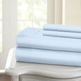 thumbnail image 3 of HLONK Fresh Linen 1200 Thread Count California King Size Deep Pocket Solid Cotton Sheet Set (California King, 3 of 3