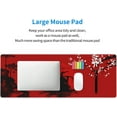 thumbnail image 5 of Japanese Cherry Blossom Samurai Black Red XXL XL Large Gaming Mouse Pad for Desk, Non-Slip Long Extended Keyboard Pads Mousepad Rubber Table Mat 31.5 X 11.8 Inch, 5 of 8