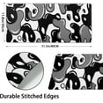 thumbnail image 3 of Black and White Mouse Pad 31.5”x11.8” Geometric Design Extended Large Mousepad Keyboard Mouse Mat Desk Pad Non-Slip Rubber Base Stitched Edge Large XXL Mousepad for Gaming Laptop Computer Desktop, 3 of 6