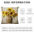 thumbnail image 6 of Wuche YUESHARE Farmhouse Rustic Summer Fall Flower In Vase Wood Board Throw Pillow Cover, Fall Summer Lover Gifts For Home Room Bed Sofa Decorations Decor 2pc, 6 of 6
