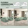thumbnail image 2 of Demi Bonn 104" x 70" Modular Sectional Sofa Sleeper with Chaise & Ottoman, Convertible U-Shaped Couch Set for Relaxation & Guests, Green, 2 of 9