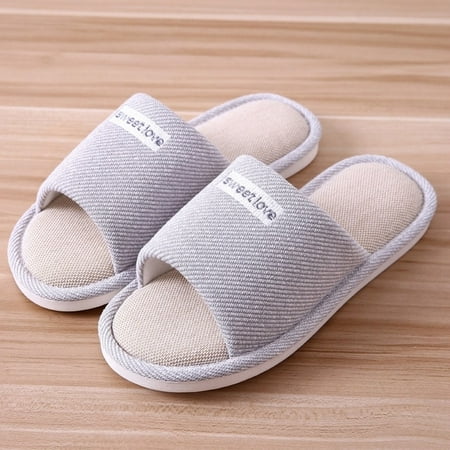 

CoCopeanut Four Seasons House Women Hemp Slippers Comfortable Cotton Flax Flat Ladies Casual Shoes Non-slip Bedroom Lovers Men Slides