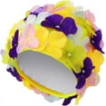 thumbnail image 2 of Dalrosia Women Swim Cap Pearls Floral Swimming Hat Bathing Cap Suitable for Swimming Pool/Beach/Vacation, 2 of 6