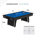 thumbnail image 6 of Fat Cat Tucson 7' Pool Table with Ball Return, Blue, 6 of 7