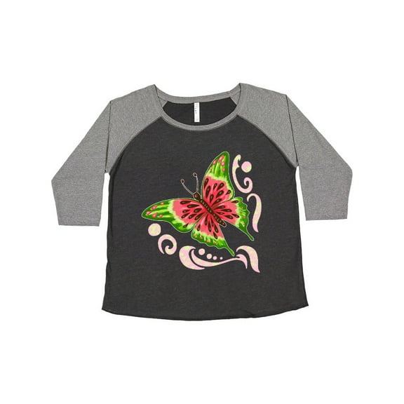 Inktastic Watermelon Butterfly Women's Plus Size T-Shirt
