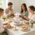 thumbnail image 1 of 3-Tier Cardboard Cupcake Stand 5 Styles Dessert Tower For Birthday Baby Shower Party Decor, 1 of 6