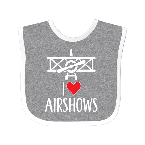 Inktastic I Love Airshows Boys or Girls Baby Bib