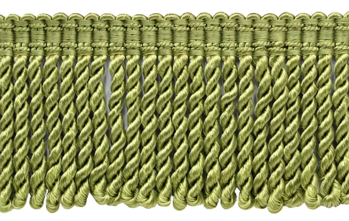 5 Yard Value Pack / 3 inch Long Celadon Green Bullion Fringe Trim with