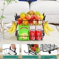 thumbnail image 4 of U Chef Frutero Para Cocina de 2 Niveles y 2 Ganchos para Plátanos, Cesta de Almacenamiento De Frutas y Verdura, Frutero de Cocina Moderno, Organizador de Frutas y Verduras de Hierro, 4 of 6
