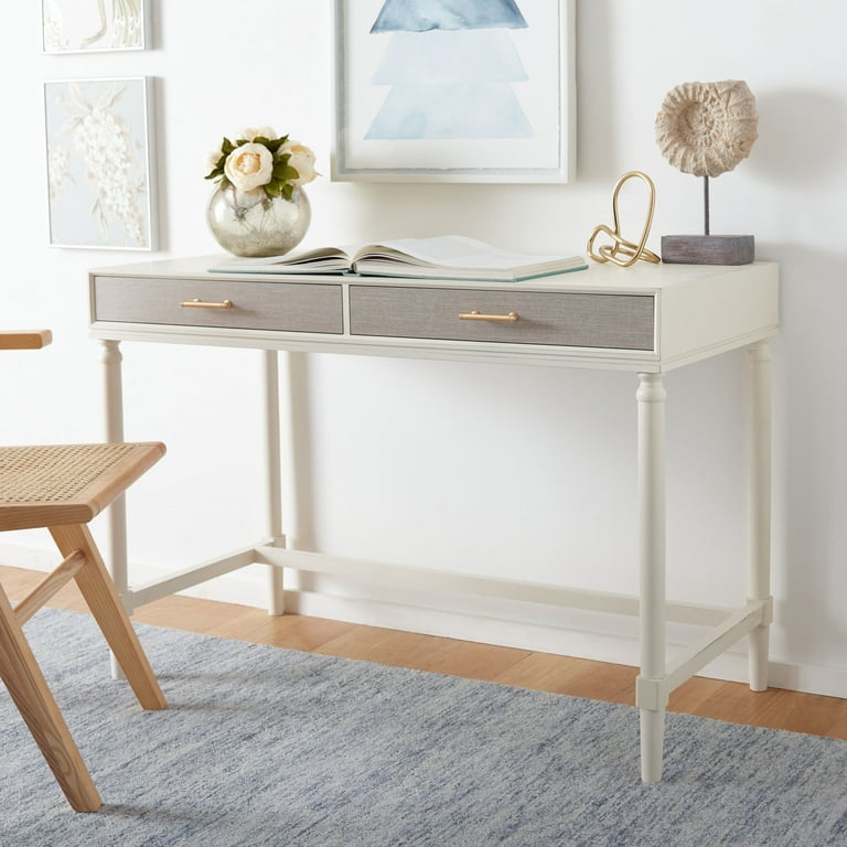 Two tone cheap desk white
